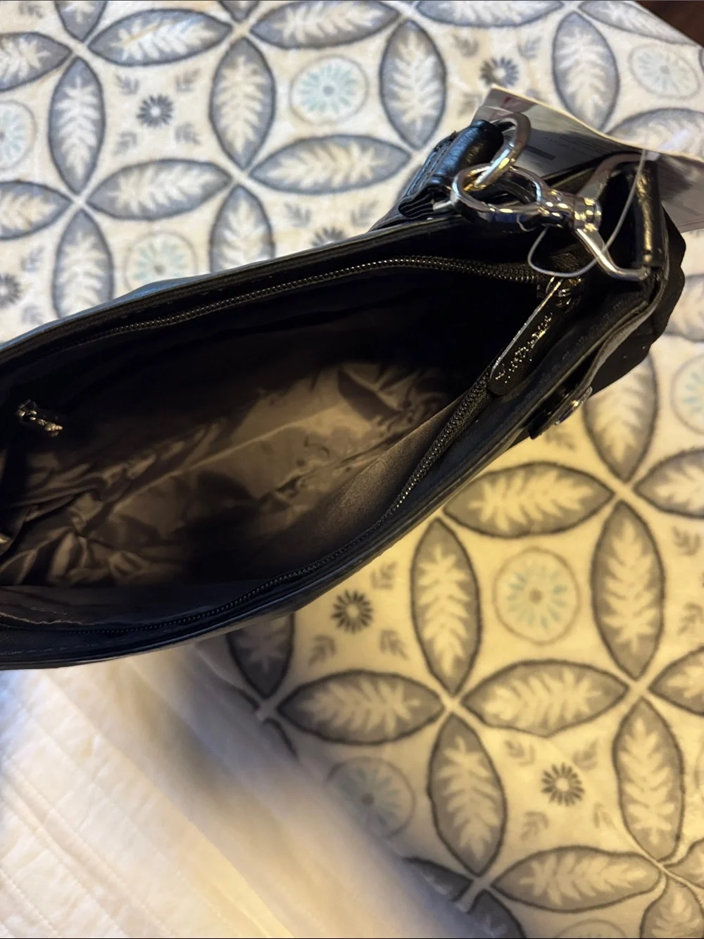 thirty-one Black Shoulder Bag with Leather Trim
